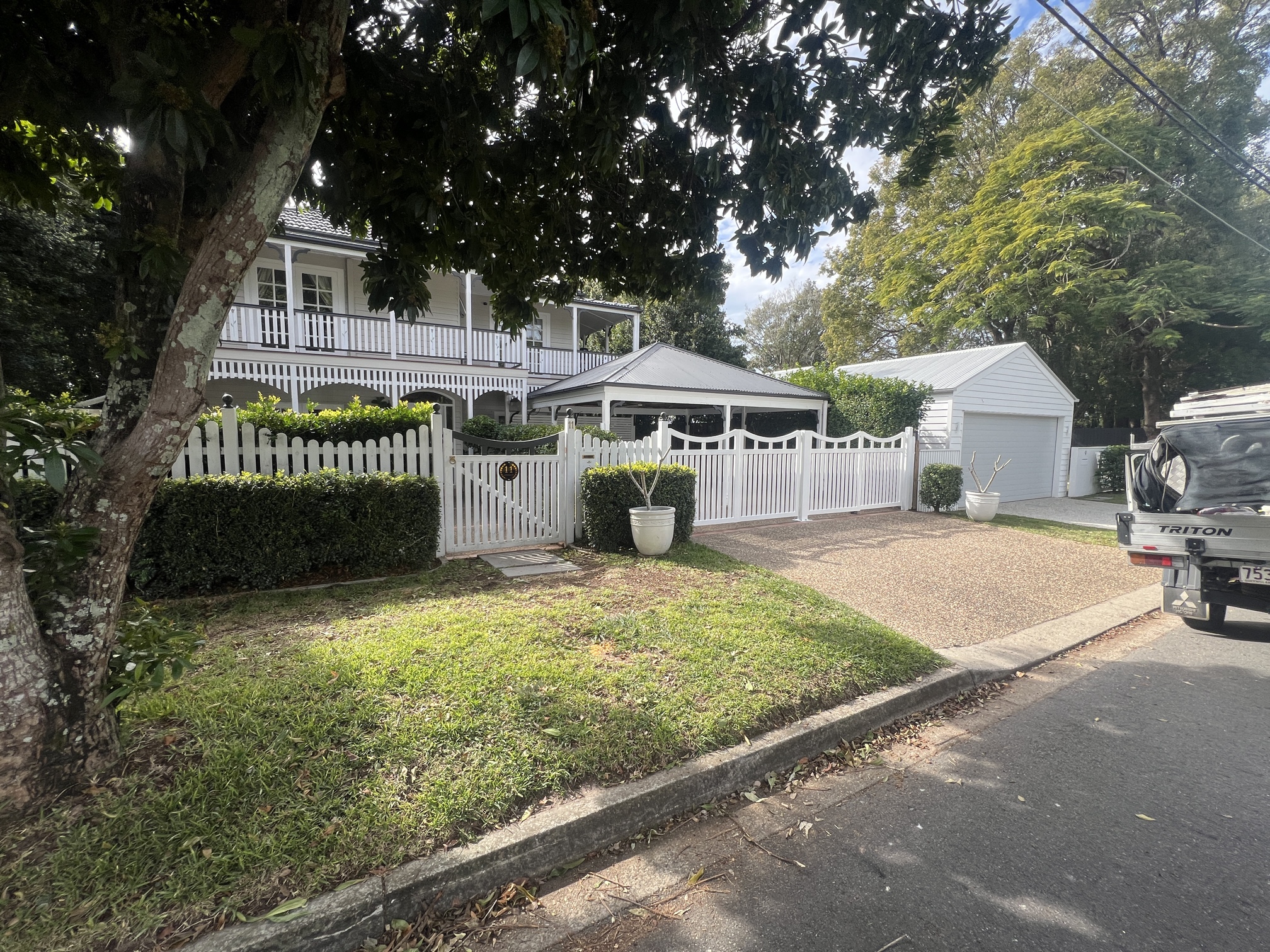 Electric gate installation